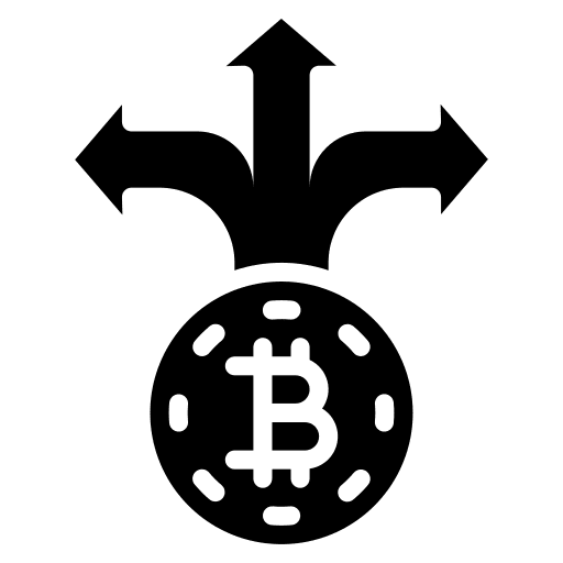 Directional arrow direction send cryptocurrency icon