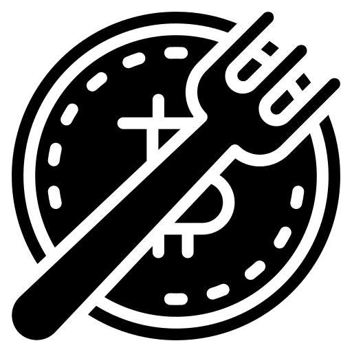 Fork fork split crypto icon
