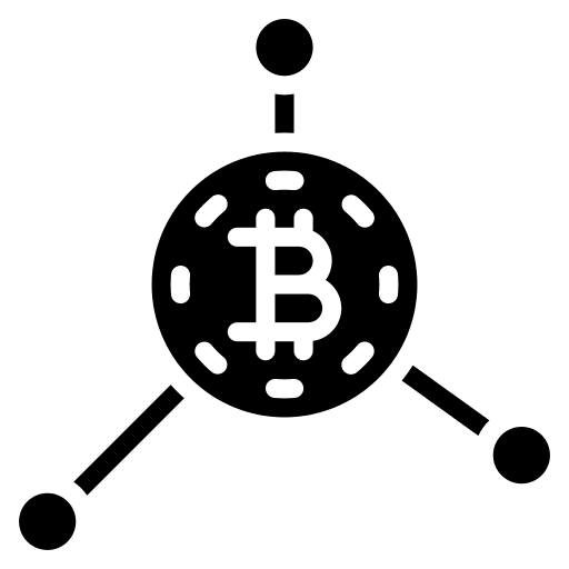 Node business and finance nodes bitcoin icon