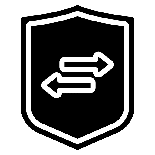Transaction verified security shield icon