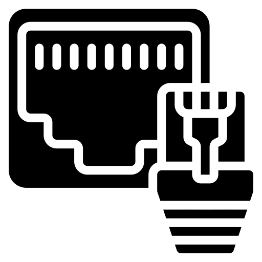 Local area network internet port local area network icon