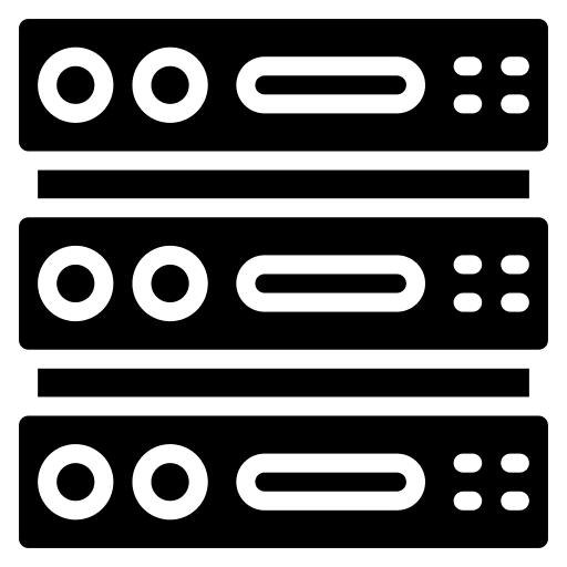 Server database hosting network icon