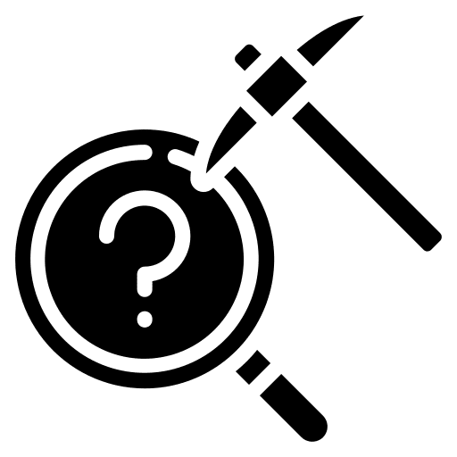 Speculate speculate magnifying glass blockchain icon