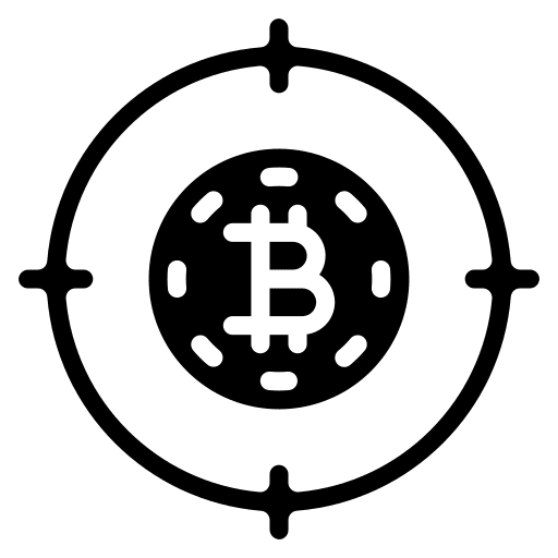 Target bitcoin target ui icon