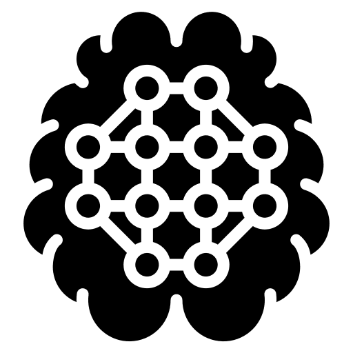 Neural network electronics robot connection icon