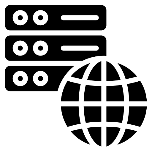 Hosting server networking online server connection icon