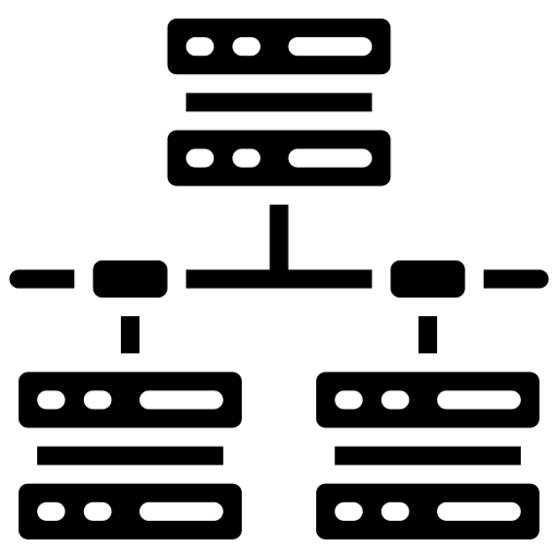 Network server seo and web hosting network server icon