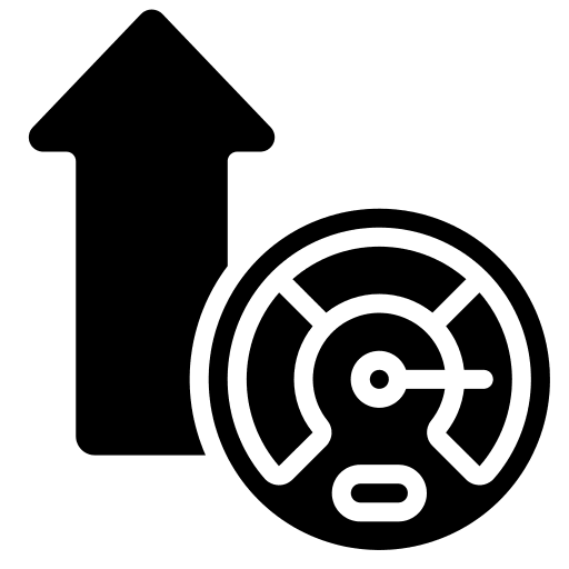 Performance speed time and date performance icon