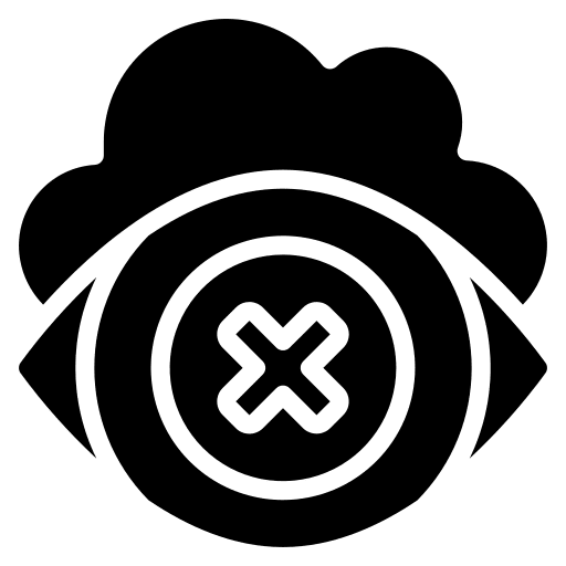 Private eye blocked computing ui icon