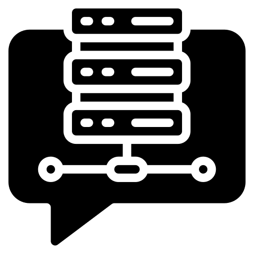Server network chat bubble server icon