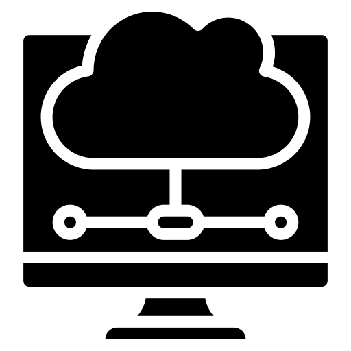 Cloud computing server computer data icon