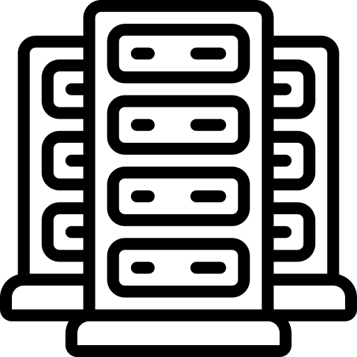 Data center file storage data storage storage icon