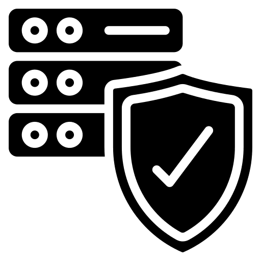 Data protection server secure shield data protection icon
