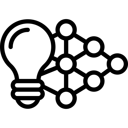 Algorithm connected algorithm smart icon