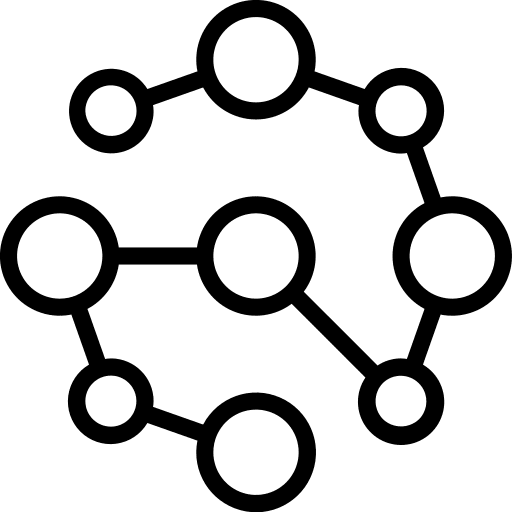 Decentralization structure central ui icon