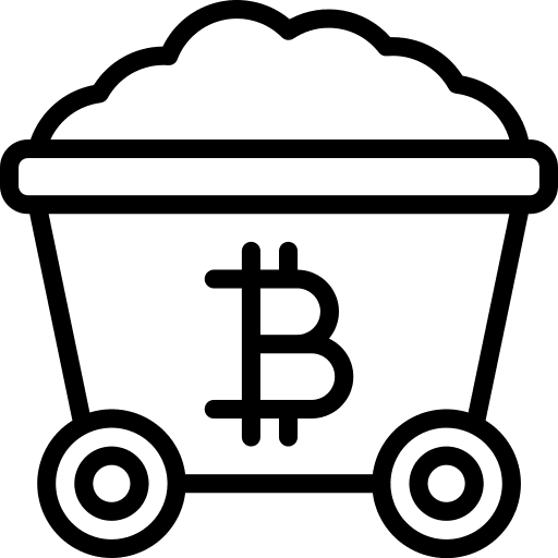 Mining cart business and finance mine cart mining icon