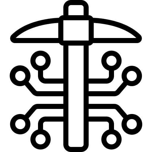 Mining miner mining business and finance icon