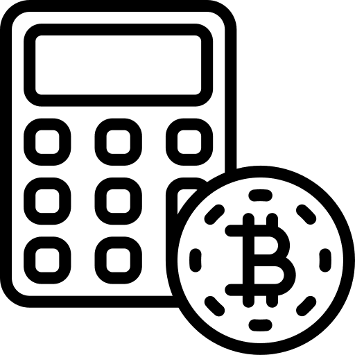 Calculator cost business and finance cryptocurrency icon