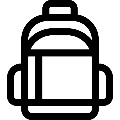 Backpack travel bags luggage icon
