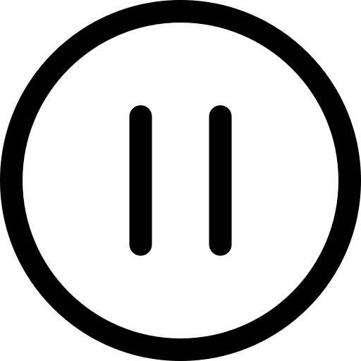 Pause music and multimedia control button icon