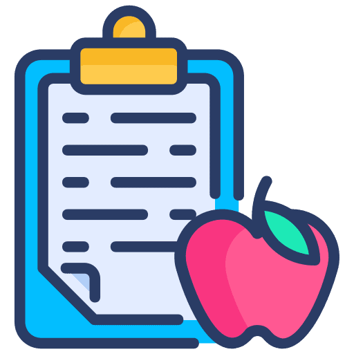 Diet food and restaurant apple healthcare and medical icon