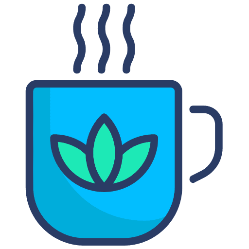 Organic tea beverage infusion natural icon
