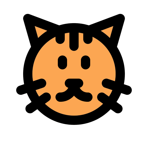 Cat pet animals wild life icon