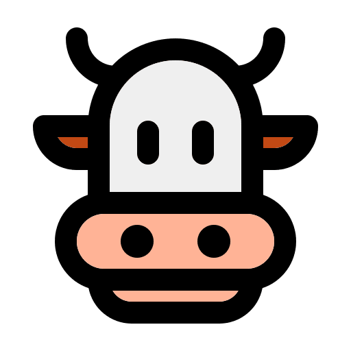 Cow zoo animal wild life icon Cow zoo animal wild life icon