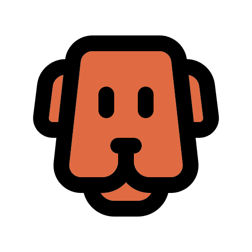 Dog animals pet wild life icon