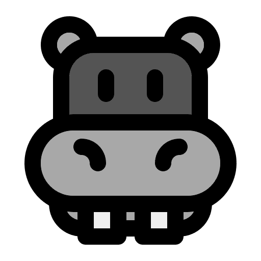 Hippo wild life animal animal kingdom icon Hippo wild life animal animal kingdom icon