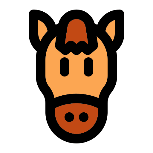 Horse zoo horse wild life icon