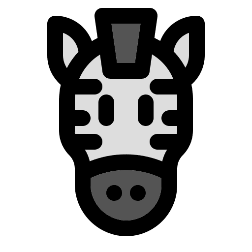 Zebra animal kingdom wild life zoo icon