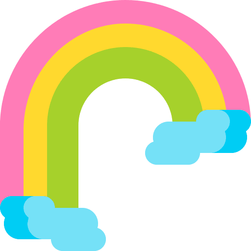 Rainbow weather spring cloud icon Rainbow weather spring cloud icon