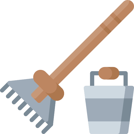 Rake bucket farming and gardening rake icon Rake bucket farming and gardening rake icon