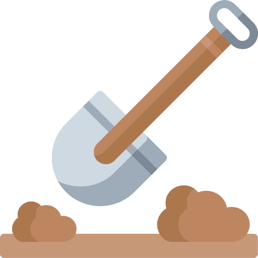 Shovel farming and gardening garden shovel icon Shovel farming and gardening garden shovel icon