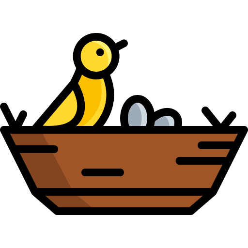 Nest animals nest egg icon