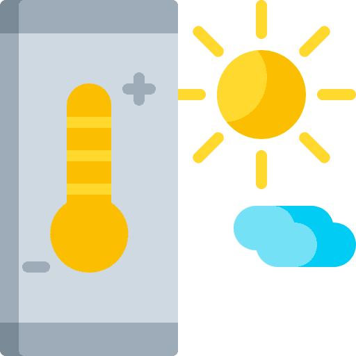 Thermometer warm weather climate icon Thermometer warm weather climate icon