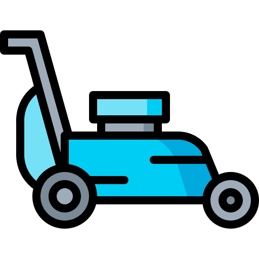 Lawn mower farming and gardening grass machine icon Lawn mower farming and gardening grass machine icon