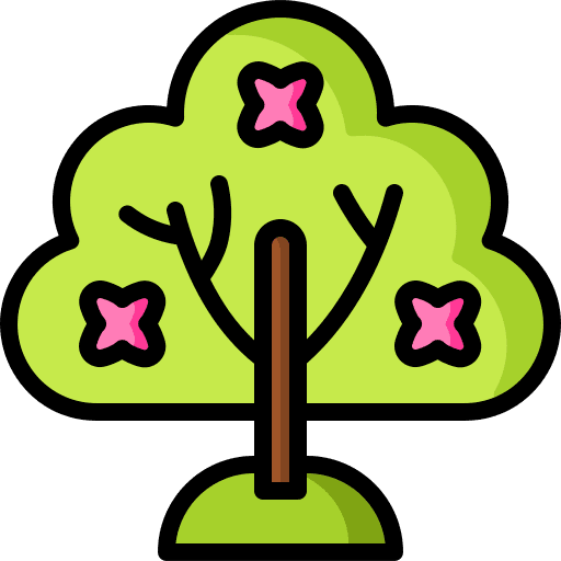 Shrub farming and gardening botanical nature icon