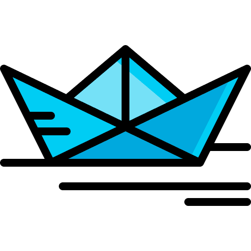 Boat origami paper boat kid and baby icon Boat origami paper boat kid and baby icon