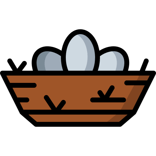 Nest spring animals bird icon Nest spring animals bird icon