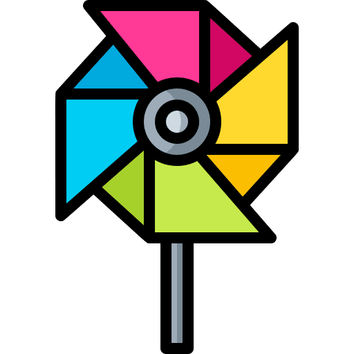 Toy pinwheel kid and baby toy icon Toy pinwheel kid and baby toy icon