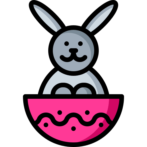Bunny wildlife egg shell mammal icon Bunny wildlife egg shell mammal icon