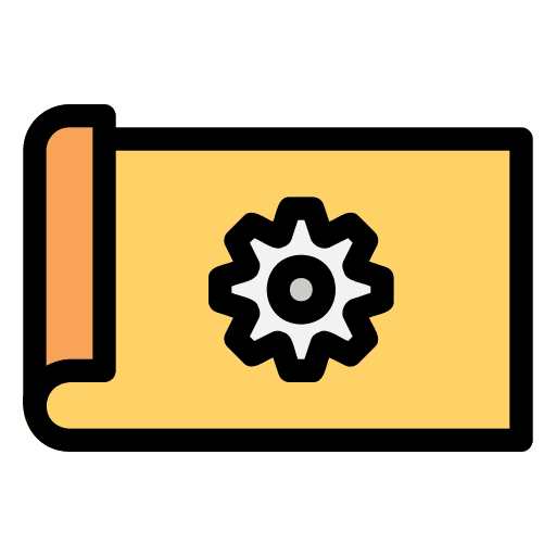Management implementation industry gear icon Management implementation industry gear icon
