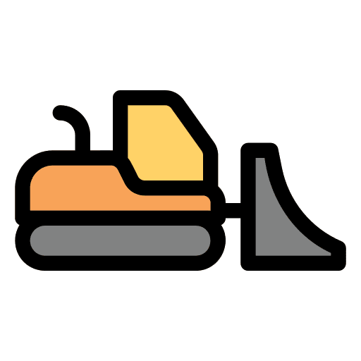 Excavator industry vehicle bulldozer icon Excavator industry vehicle bulldozer icon