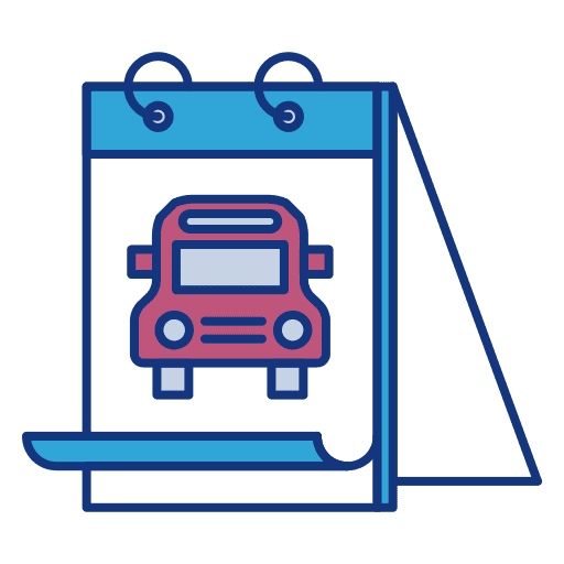 Bus event organization travel icon