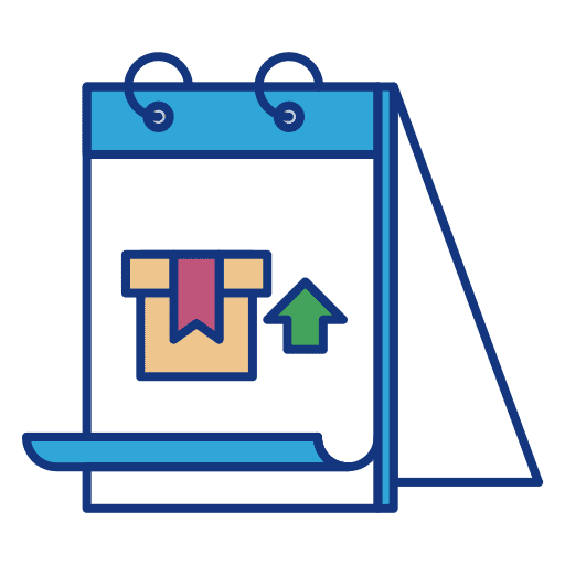 Delivery time and date schedule day icon Delivery time and date schedule day icon