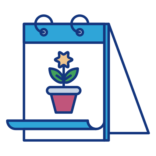 Flower time date calendar icon Flower time date calendar icon