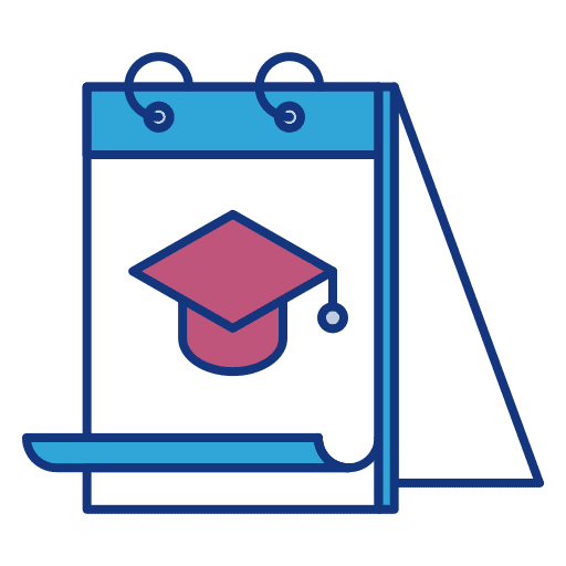 Graduate date schedule education icon Graduate date schedule education icon