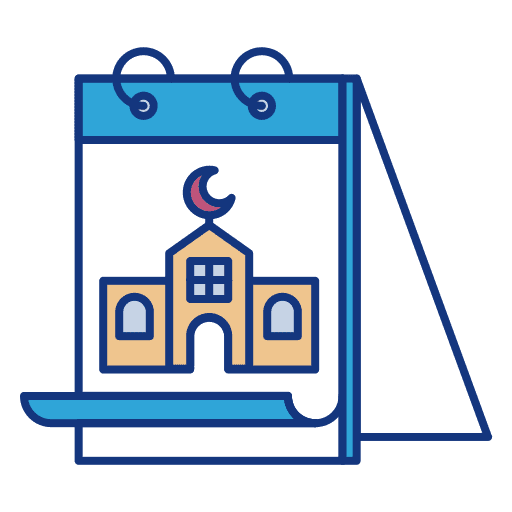 Mosque cultures date schedule icon Mosque cultures date schedule icon